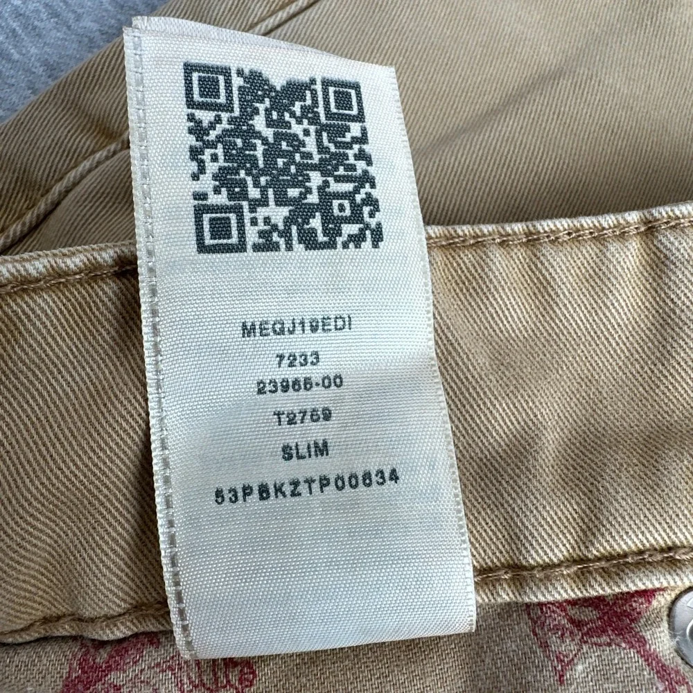 True Religion Men's Slim Jeans Size 32x30 Tan Beige Denim